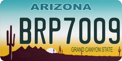 AZ license plate BRP7009