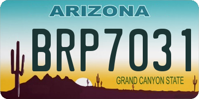 AZ license plate BRP7031
