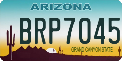 AZ license plate BRP7045