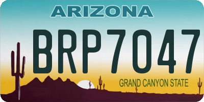AZ license plate BRP7047