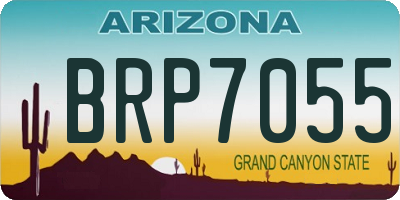 AZ license plate BRP7055