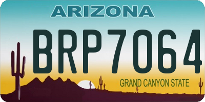 AZ license plate BRP7064