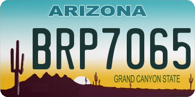 AZ license plate BRP7065