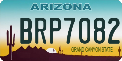 AZ license plate BRP7082