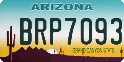 AZ license plate BRP7093