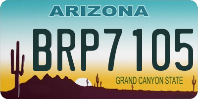AZ license plate BRP7105