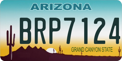 AZ license plate BRP7124