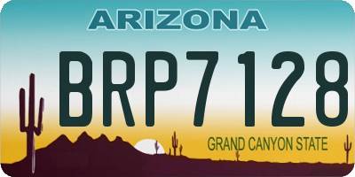 AZ license plate BRP7128