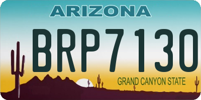 AZ license plate BRP7130