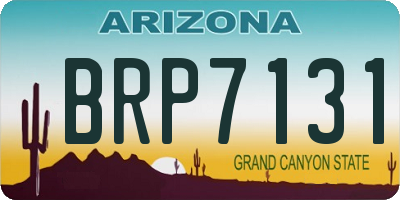 AZ license plate BRP7131