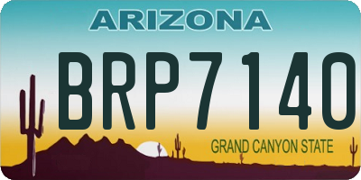 AZ license plate BRP7140