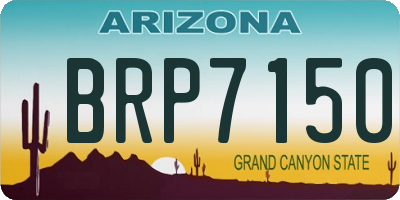 AZ license plate BRP7150