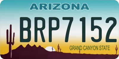 AZ license plate BRP7152