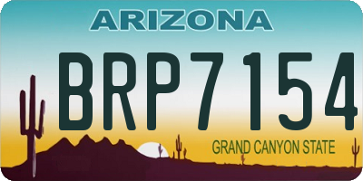 AZ license plate BRP7154
