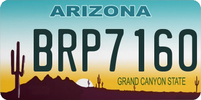 AZ license plate BRP7160