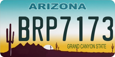 AZ license plate BRP7173