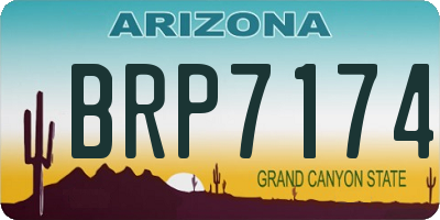 AZ license plate BRP7174