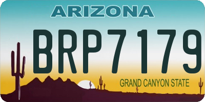 AZ license plate BRP7179