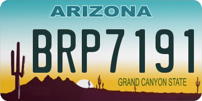 AZ license plate BRP7191