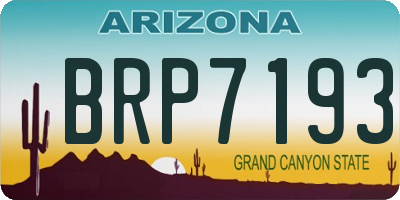 AZ license plate BRP7193