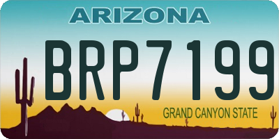 AZ license plate BRP7199