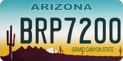 AZ license plate BRP7200