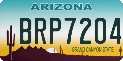 AZ license plate BRP7204