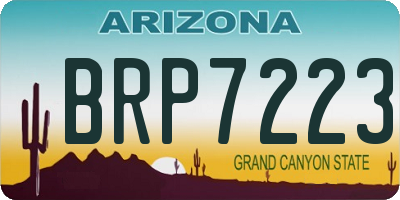 AZ license plate BRP7223