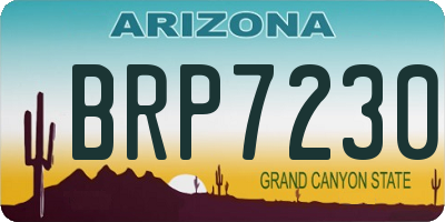 AZ license plate BRP7230