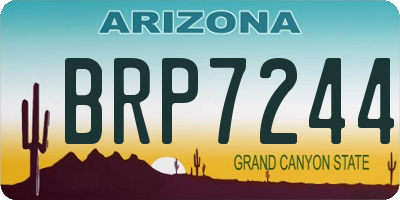 AZ license plate BRP7244