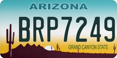 AZ license plate BRP7249