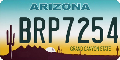 AZ license plate BRP7254
