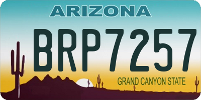 AZ license plate BRP7257