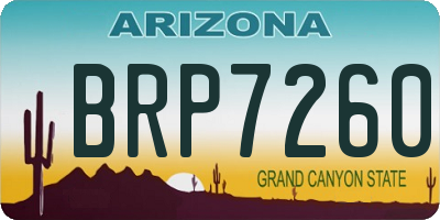AZ license plate BRP7260