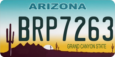 AZ license plate BRP7263