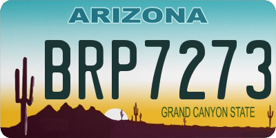 AZ license plate BRP7273