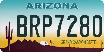 AZ license plate BRP7280