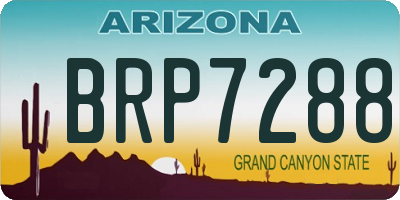 AZ license plate BRP7288
