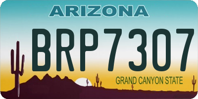 AZ license plate BRP7307