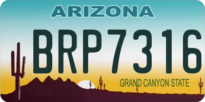 AZ license plate BRP7316