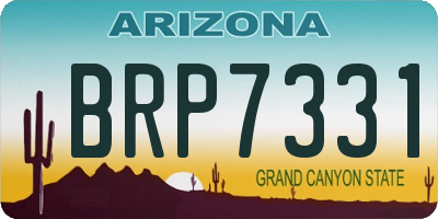 AZ license plate BRP7331