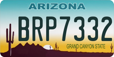 AZ license plate BRP7332