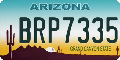 AZ license plate BRP7335