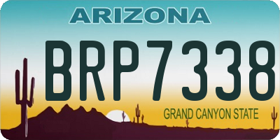 AZ license plate BRP7338