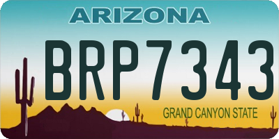 AZ license plate BRP7343