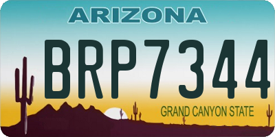 AZ license plate BRP7344