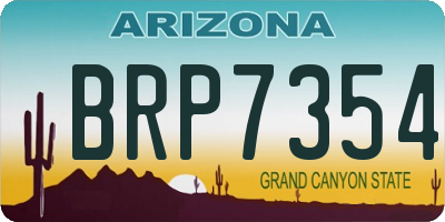 AZ license plate BRP7354