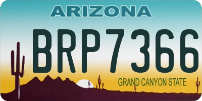 AZ license plate BRP7366