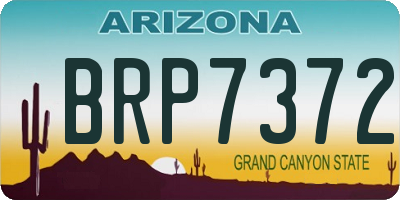 AZ license plate BRP7372