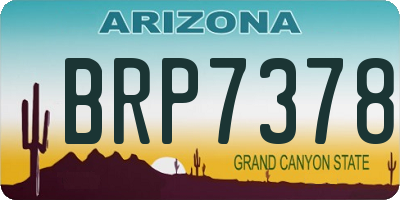 AZ license plate BRP7378